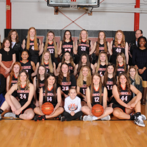 Girls basketball team photo
